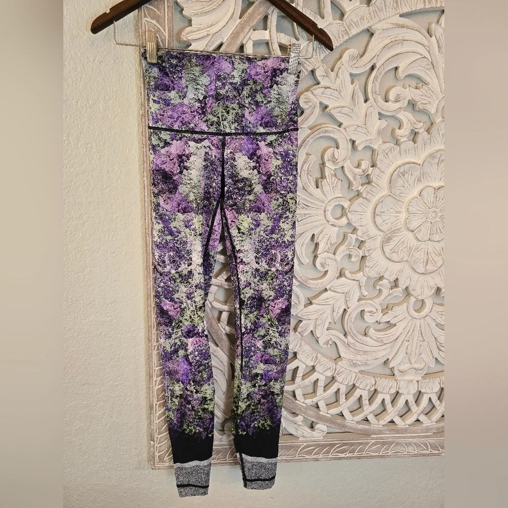 Lululemon Athletica Black and Purple Leggings